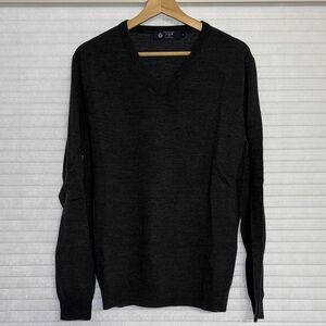 J. Crew Men's Charcoal V-Neck Sweater
